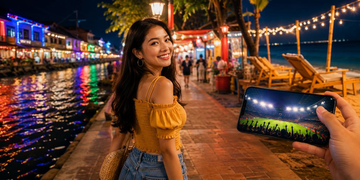 Pengguna Melaka Malaysia menggunakan telefon untuk pertaruhan bola sepak dalam talian